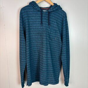Billabong Sweatshirt Large Blue Striped Hoodie Pullover Long Sleeve Sweater Mens